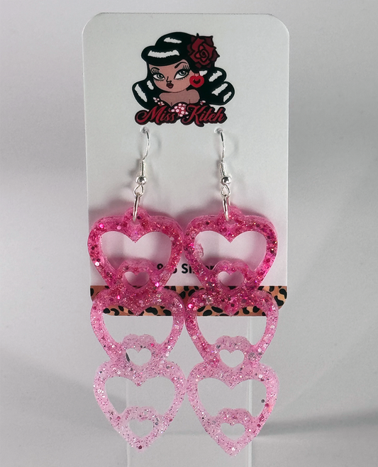 Pink Triple Hearts
