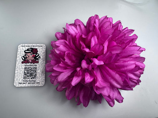Pink Dahlia Hair Flower Large