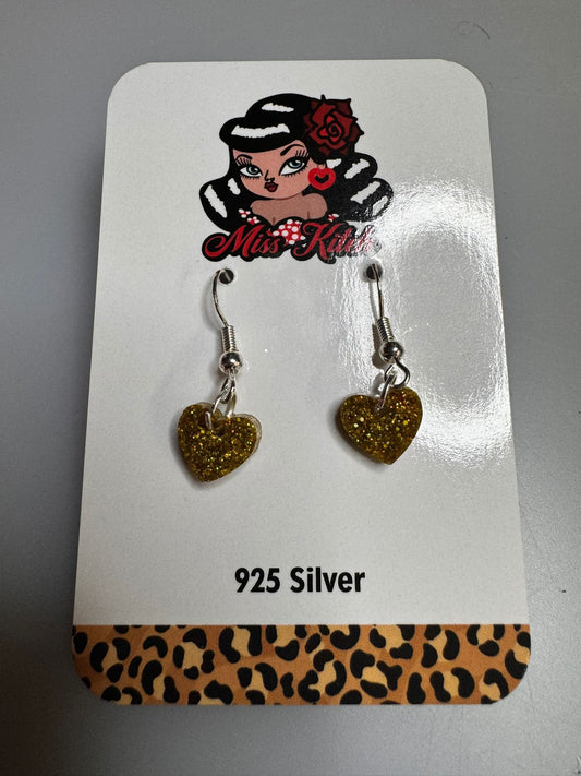 Small Gold Glitter Hearts