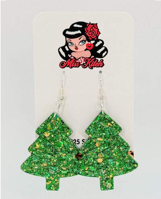Green & Gold Embossed Christmas Tree