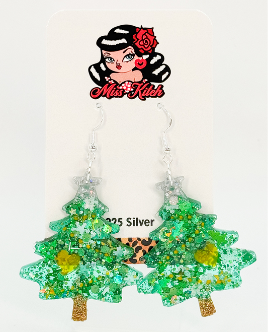 Silver Star & Gold Heart Christmas Tree