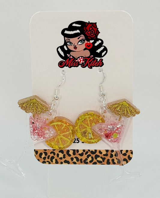 Pink Gold & Yellow Cocktail Glasses