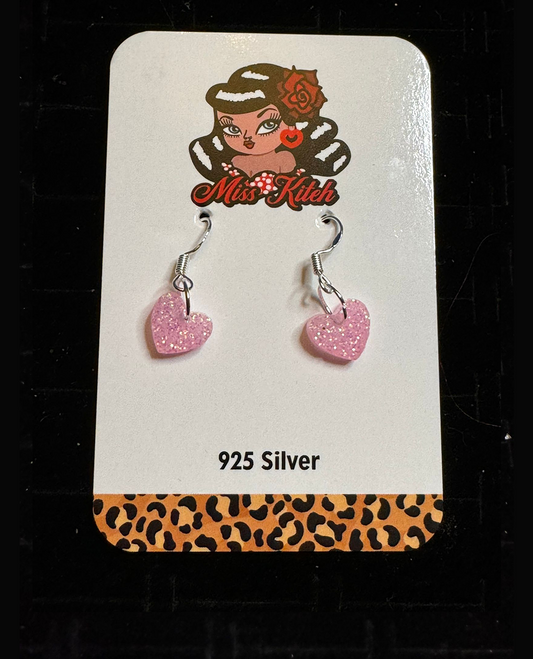 Small Pale Pink Glitter Hearts