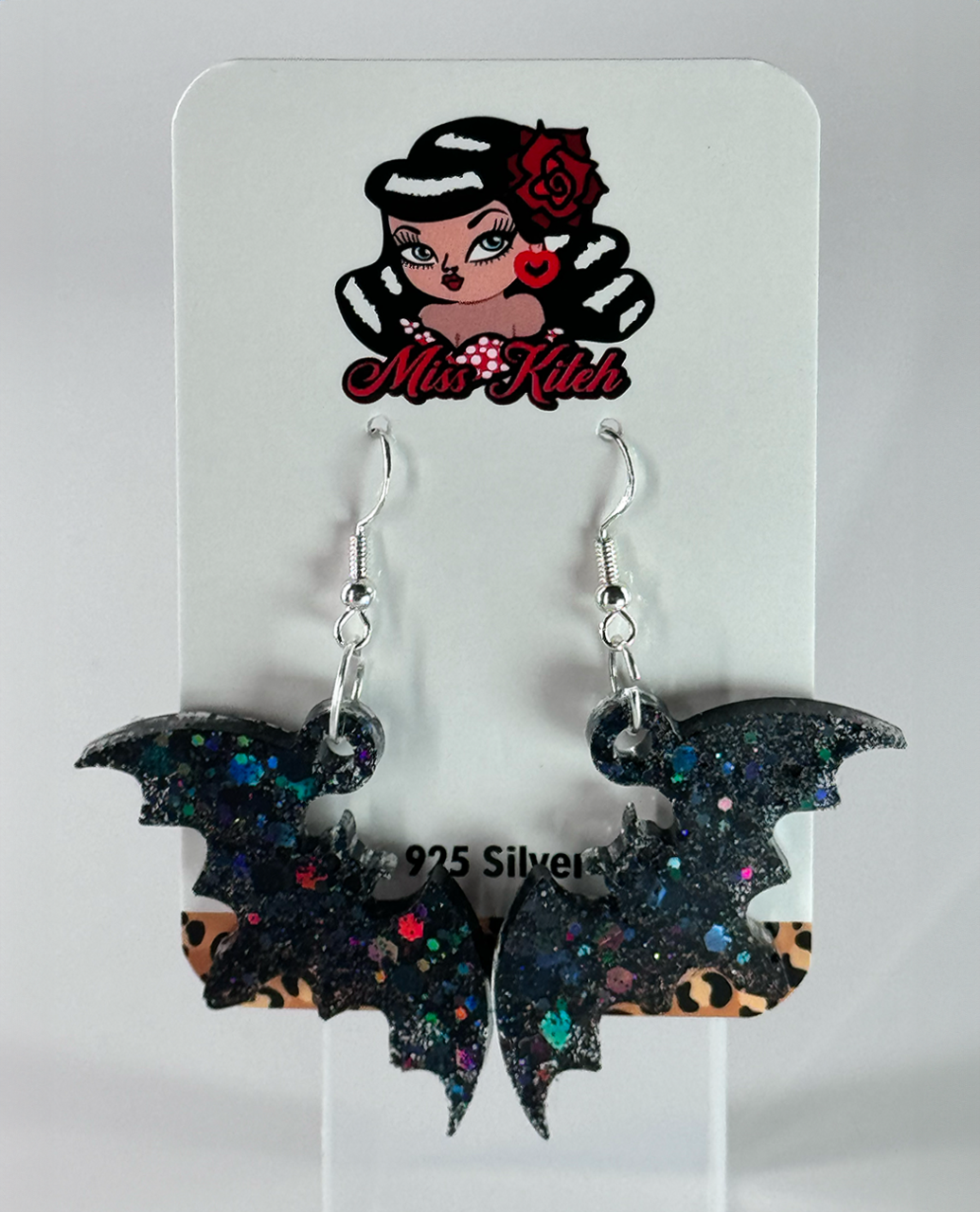 Black Multi Glitter Bats